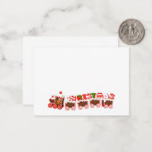 Kersttrein Notitiekaartje (Voorkant / Achterkant in situ)