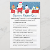 Kersttrein Nursery Rhyme Quiz baby shower (Voorkant)