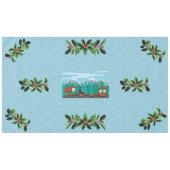 Kersttrein op Sky Blue Tafelkleed (Voorkant (Horizontaal))