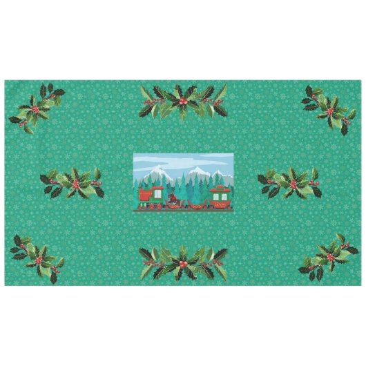 Kersttrein op Tiel Tafelkleed (Voorkant (Horizontaal))