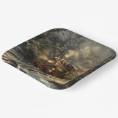 Kersttrein Papieren Bordje (Gebogen)