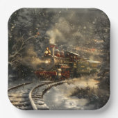 Kersttrein Papieren Bordje (Voorkant)