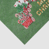 Kersttrein Pepermunt Wielen Santa Letters Tissuepapier (Detail)