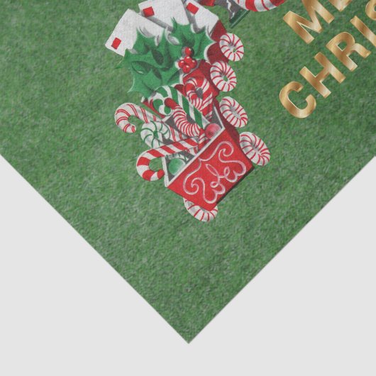 Kersttrein Pepermunt Wielen Santa Letters Tissuepapier (Detail)