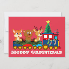 Kersttrein Plat Kerstkaart