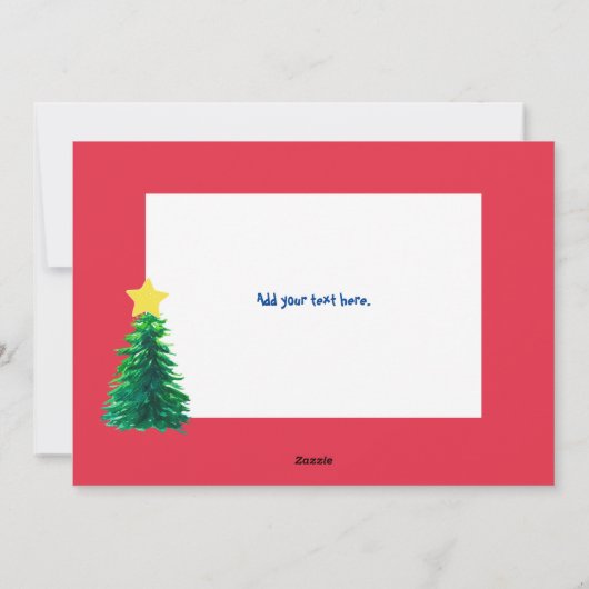 Kersttrein Plat Kerstkaart (Achterkant)