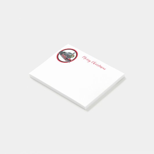 Kersttrein Post merkt op Post-it® Notes (Schuin)