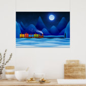 Kersttrein Poster (Keuken)