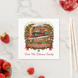 Kersttrein Prettig Kerstfeest Servet