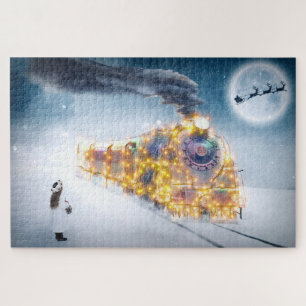 Kersttrein Puzzle Legpuzzel