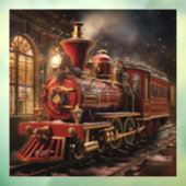 Kersttrein Raamsticker (Vel 3)