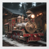 Kersttrein Raamsticker (Vel)