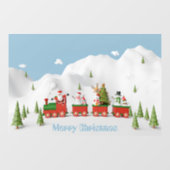 Kersttrein Raamsticker (Vel)