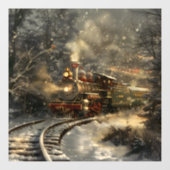 Kersttrein Raamsticker (Vel)