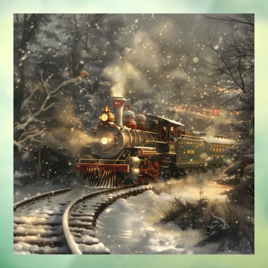 Kersttrein Raamsticker (Vel 3)