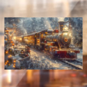 Kersttrein Raamsticker (Vel 2)