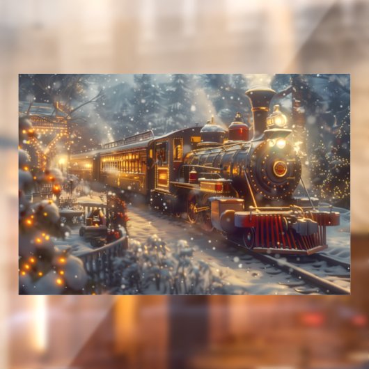 Kersttrein Raamsticker (Vel 2)