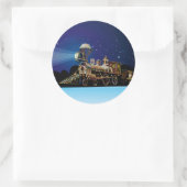 Kersttrein Ronde Sticker (Tas)
