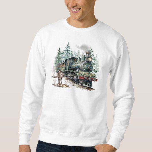 Kersttrein Sweatshirt (Voorkant)