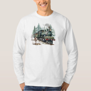 Kersttrein T-shirt met lange mouwen