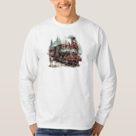 Kersttrein T-shirt met lange mouwen