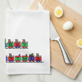 Kersttrein Theedoek (Quarter Fold)