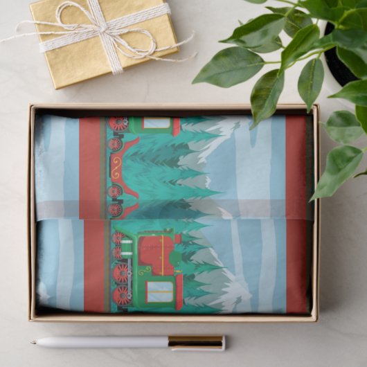 Kersttrein Tissuepapier (Geschenk)