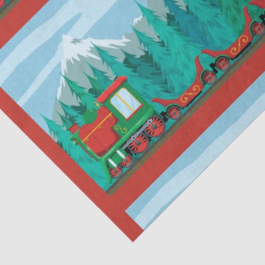 Kersttrein Tissuepapier (Detail)