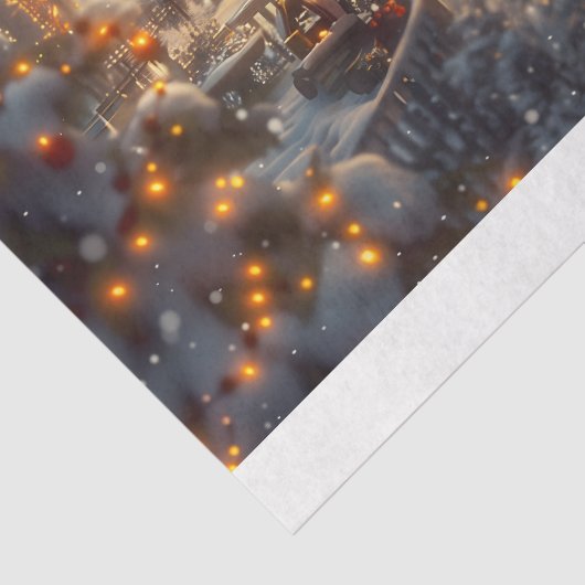 Kersttrein Tissuepapier (Detail)