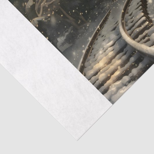 Kersttrein Tissuepapier (Detail)