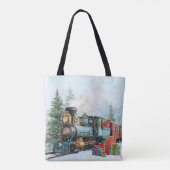 Kersttrein Tote Bag (Achterkant)