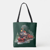 Kersttrein Tote Bag (Achterkant)
