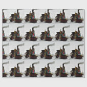 Kersttrein uit de oude doos, 30" x 6' cadeaupapier (Vlak)