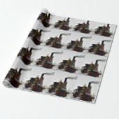 Kersttrein uit de oude doos, 30" x 6' cadeaupapier (Uitgerold)