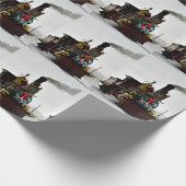 Kersttrein uit de oude doos, 30" x 6' cadeaupapier (Hoek)