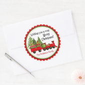 Kersttrein vakantie Stickers (Envelop)