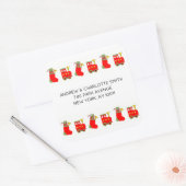 Kersttrein Vierkante Sticker (Envelop)