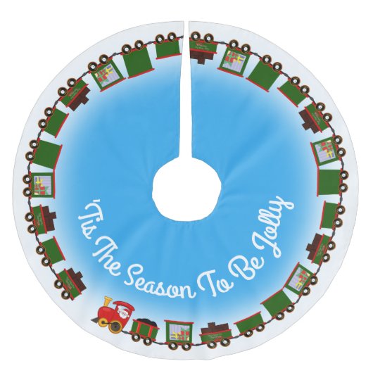 Kersttrein voor kerstmis kerstboom rok (Voorkant)