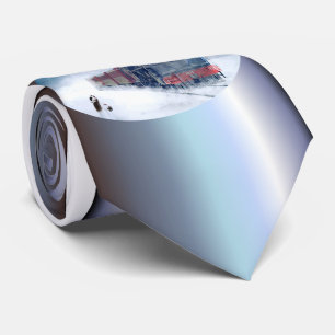 Kersttrein voor middernacht met meisje en Kerstman Stropdas