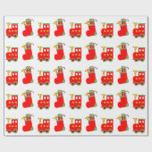 Kersttreinen Cadeaupapier (Vlak)