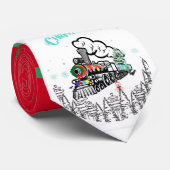 Kersttreinen mannen stropdassen (Opgerold)