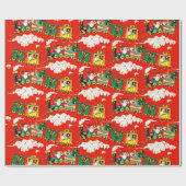 Kersttreinen Verpakkingspapier Cadeaupapier (Vlak)