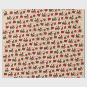 Kersttreinen Verpakkingspapier Cadeaupapier