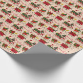 Kersttreinen Verpakkingspapier Cadeaupapier (Hoek)