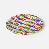 Kersttreinpatroon Papieren Bordje (Gekanteld)