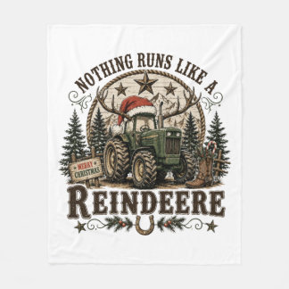 Kersttrekker Rendier Fleece Deken