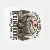 Kersttrekker Rendier Fleece Deken (Voorkant (Horizontaal))