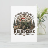 Kersttrekker Rendier Kaart (Staand voorkant)