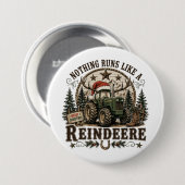 Kersttrekker Rendier Ronde Button 7,6 Cm (Voorkant /achterkant)