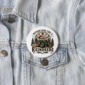 Kersttrekker Rendier Ronde Button 7,6 Cm (In situ)